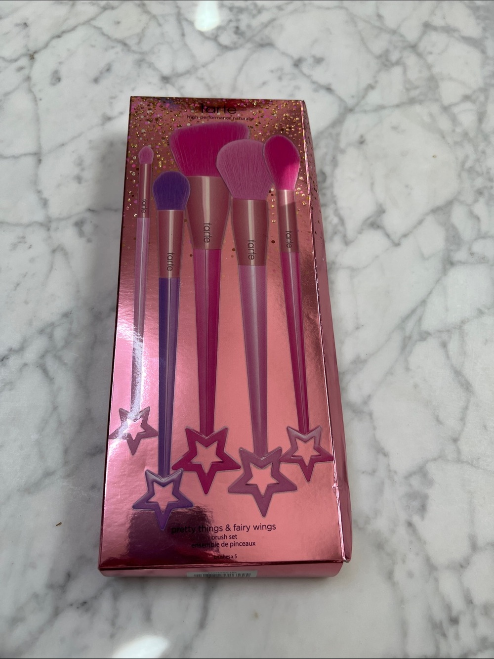 tarte Pink & Purple Star Handle Makeup Brush Set